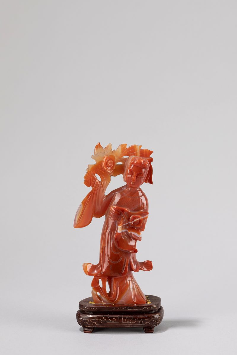Sei Sculture in Materiali Diversi Raffiguranti Figure Orientali, Cina Secolo XX
