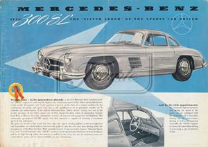Volantino Mercedes-Benz Type 300 SL the Silver Arrow of the sports car driver. Scheda tecnica