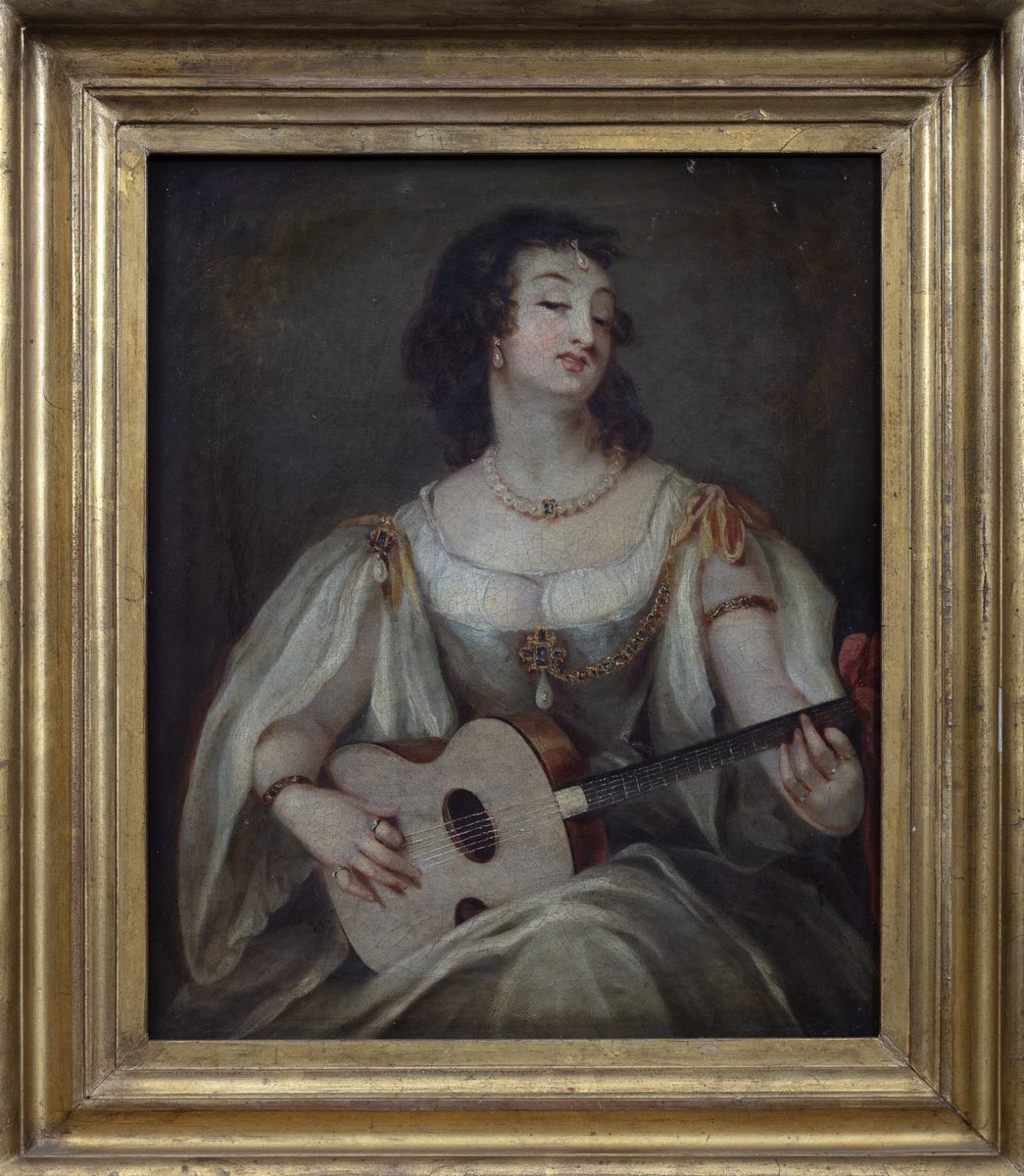 Scuola Fiamminga, Secolo XVIII - Giovane Suonatrice di Chitarra