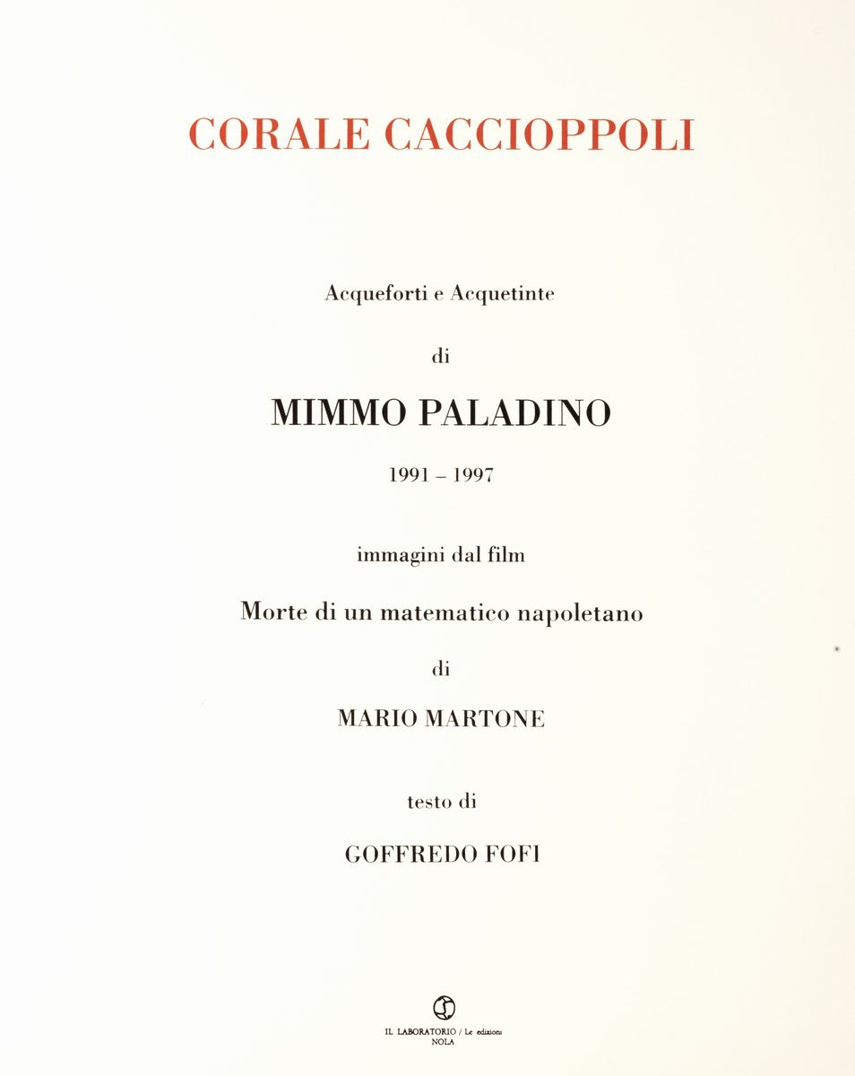 Mimmo Paladino - Chorale Caccioppoli