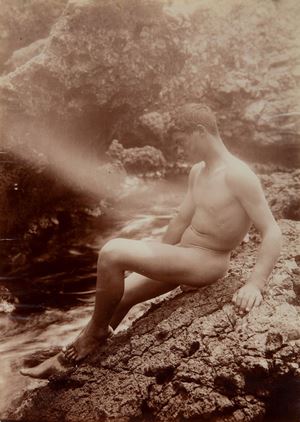 Young Sicilian among the rocks