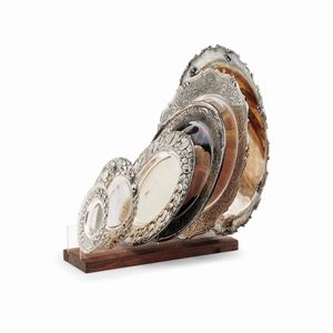  - Six silver plates, Italy, 20th century