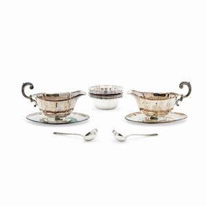 Ten silver objects, Italy, Ricci Alessandria, 20th century