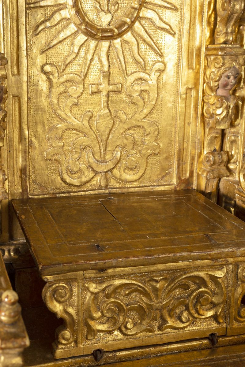 Altarolo da Viaggio in Legno Dorato, Secolo XVIII