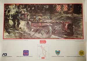 Poster il Veteran Car Club E. Bernardi in occasione della Rievocazione Storica della &quot;1000 Miglia 1982&quot; 