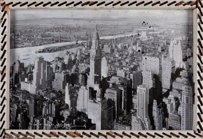 New York 1, tecnica mista su tela