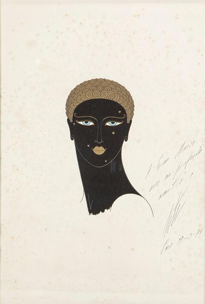 Tête - Retouché su carta, cm 49,5 x 35, 1971
