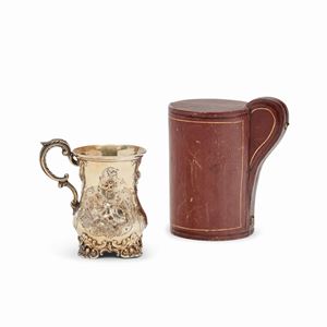  - Vermeil silver baptism cup, London, middle of 19th Century, with box