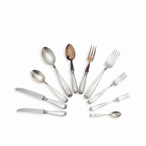  - A silver cutlery set
