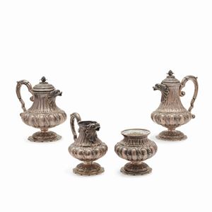 A silver tea and coffee service, Milan, 20th Century