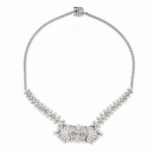  - Collana in oro bianco 18k e diamanti
