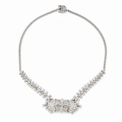 Collana in Oro Bianco 18k e Diamanti