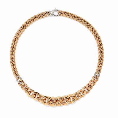 Collana in Oro Bicolore 18k e Diamanti