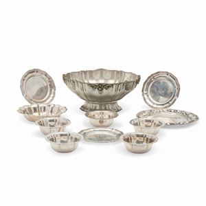 Eleven silver objects, Italy, 20th century