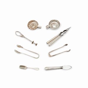  - Eight silver objects, Italy, 20th century