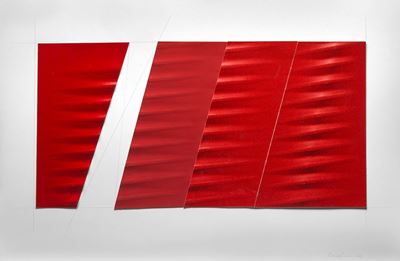 Rosso, carta estroflessa, 2002