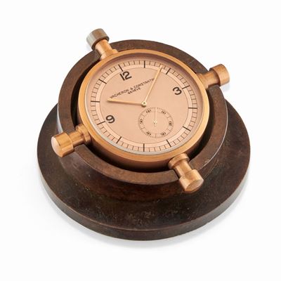 Charles Constantin, Orologio da tavolo a forma di timone, anni '30, movimento a carica manuale