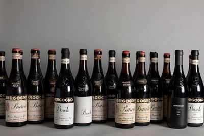 Verticale Barolo Borgogno (24 Bt, 4 Annate dal 1957 al 2001, 6 Bottiglie Ciascuna)