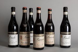 Vertical of Barolo Borgogno Riserva (6 BT, ranging from 1957 to 1970)