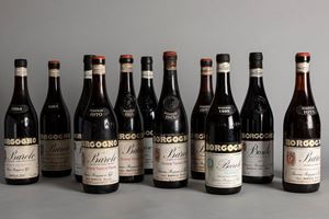 Vertical of Barolo Borgogno Riserva (12 BT, 6 vintages from 1957 to 1975, 2 bt per vintage)