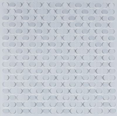 Superficie a interferenza luminosa C 1x17 bdcb, acrilico su cartoncino applicato su tavola