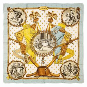 Napoléon silk twill scarf 