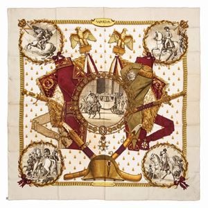 Napoléon silk twill scarf