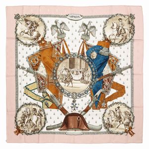 Napoléon silk twill scarf