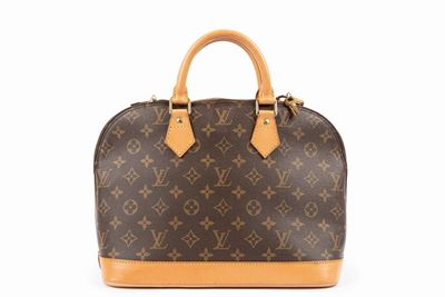 Borsa Alma in tela monogram con chiusura a cerniera