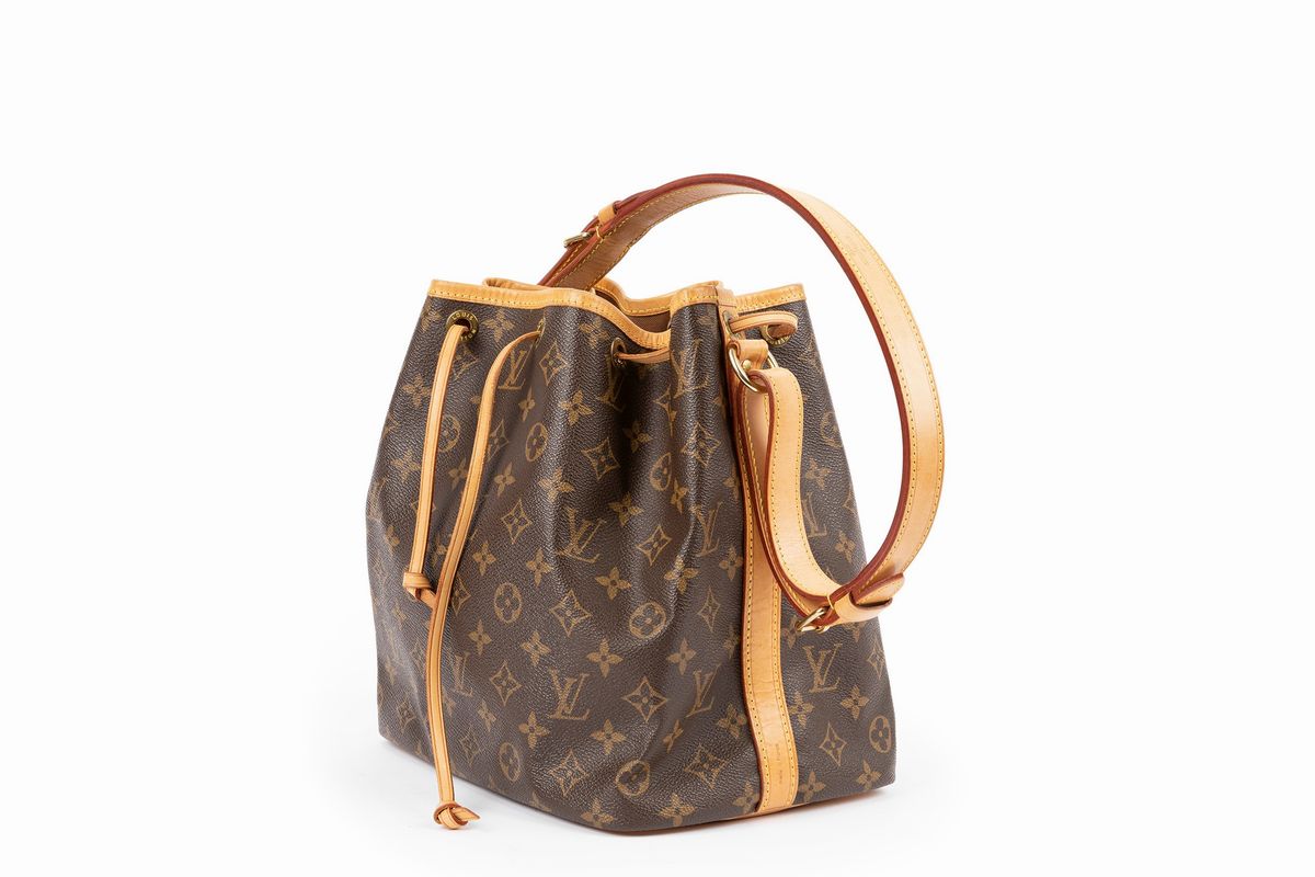Louis Vuitton - Borsa a Secchiello Noé, Tela monogram con tracolla in pelle
