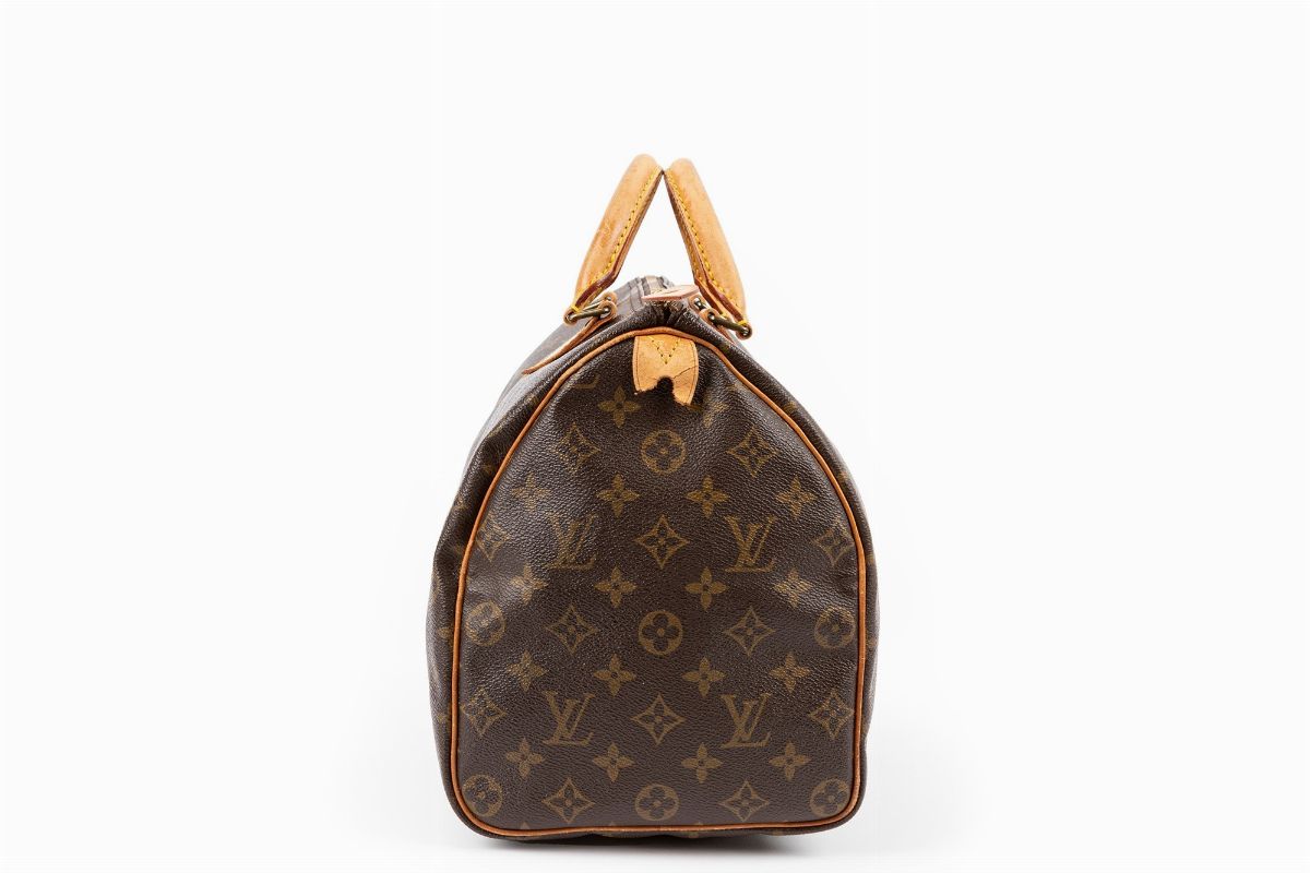 Louis Vuitton - Borsa Speedy in tela monogram con doppio manico e chiusura a cerniera
