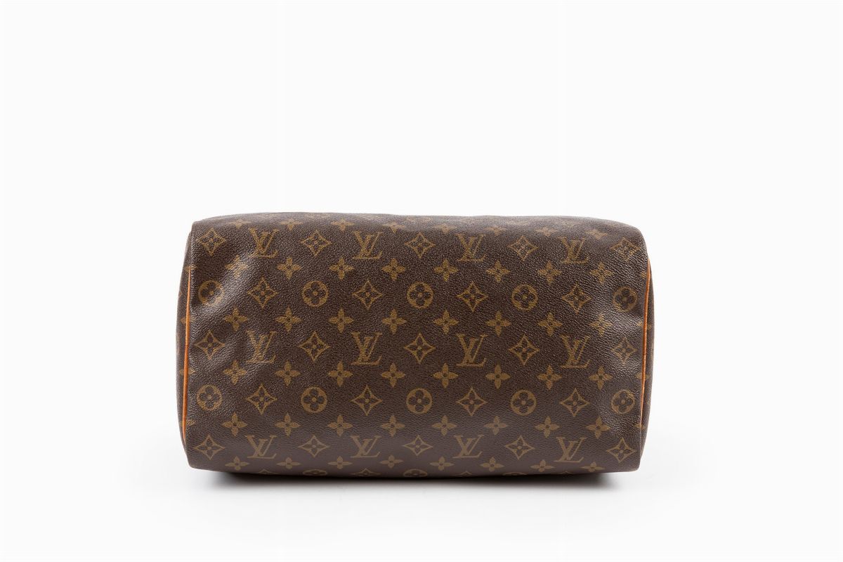 Louis Vuitton - Borsa Speedy in tela monogram con doppio manico e chiusura a cerniera