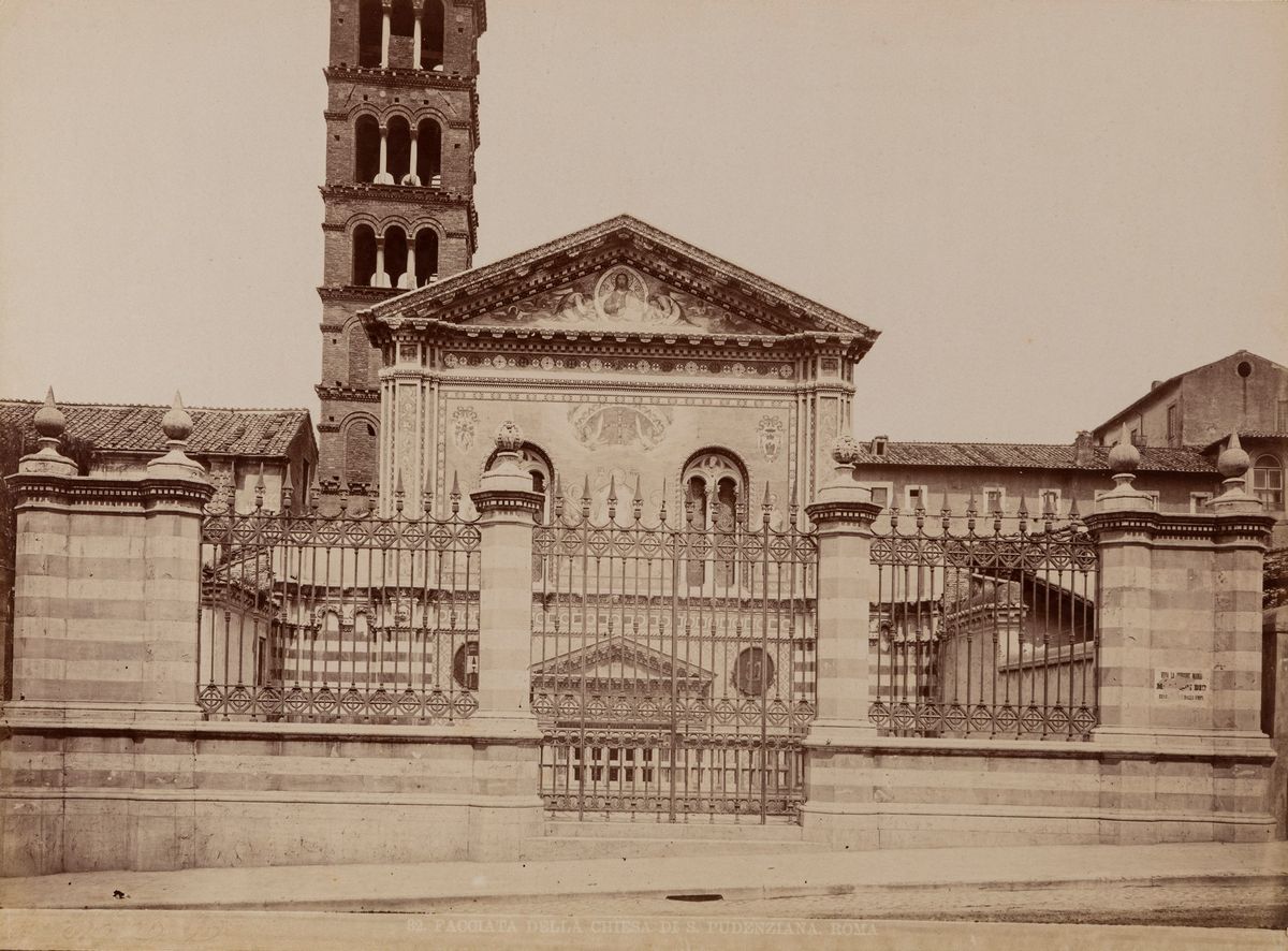 Gustave Eugène Chauffourier - Facciata della Chiesa di S. Pudenziana ; Interno della Chiesa di S....