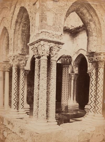 Monreale, Dettagli Cortile Cattedrale