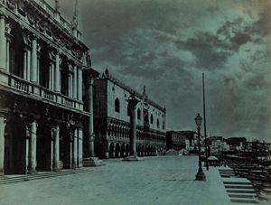 Naya Carlo (attr.) - Venezia al chiaro di luna, Palazzo Ducale