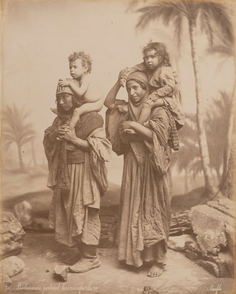 féLIX Bonfils - Bèdouines Portant Leurs Enfants ; Dame Arabe