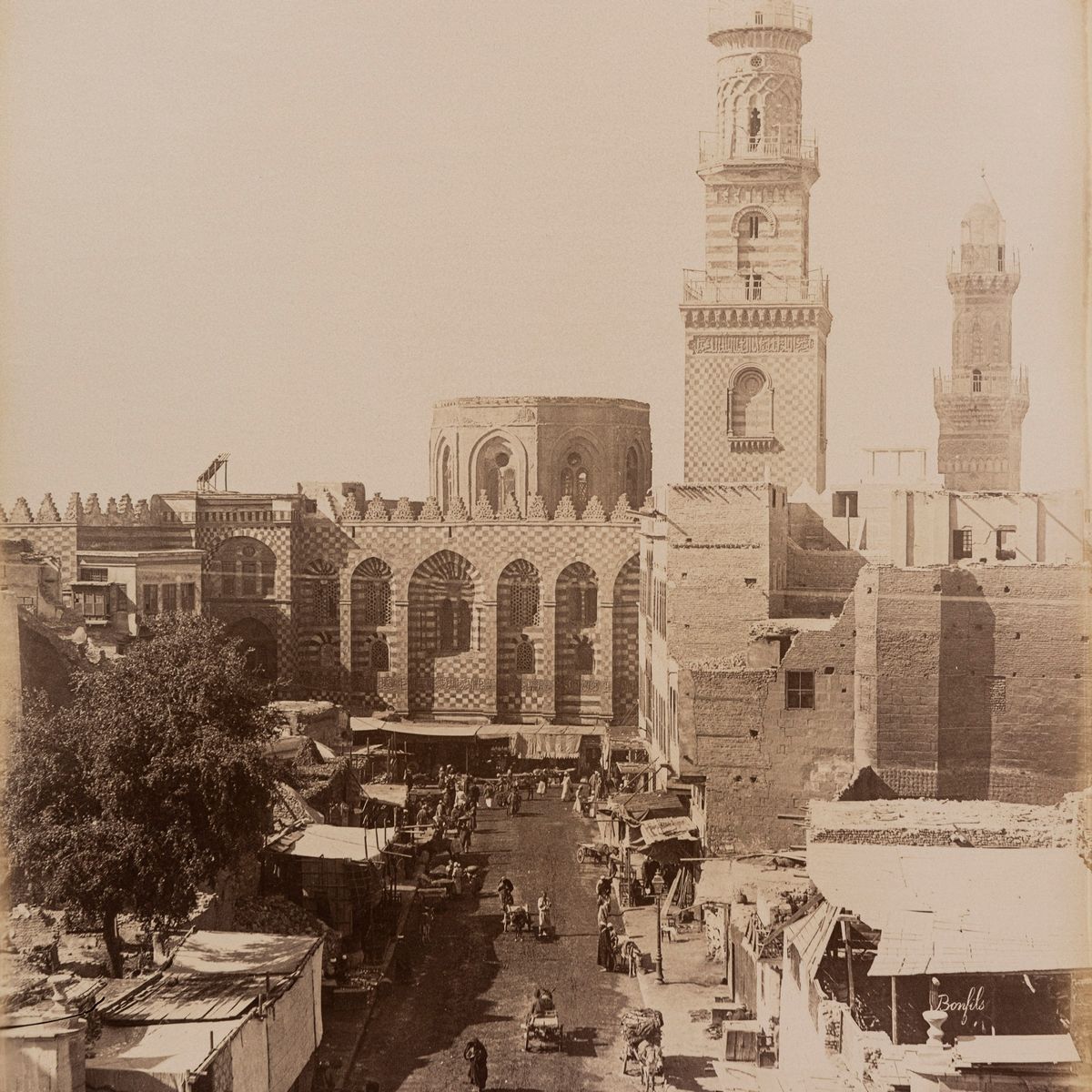 féLIX Bonfils - Le Caire, Mosquée De Mohamet Ali ; Mosquée De Sultan Kaoulun Exterièur