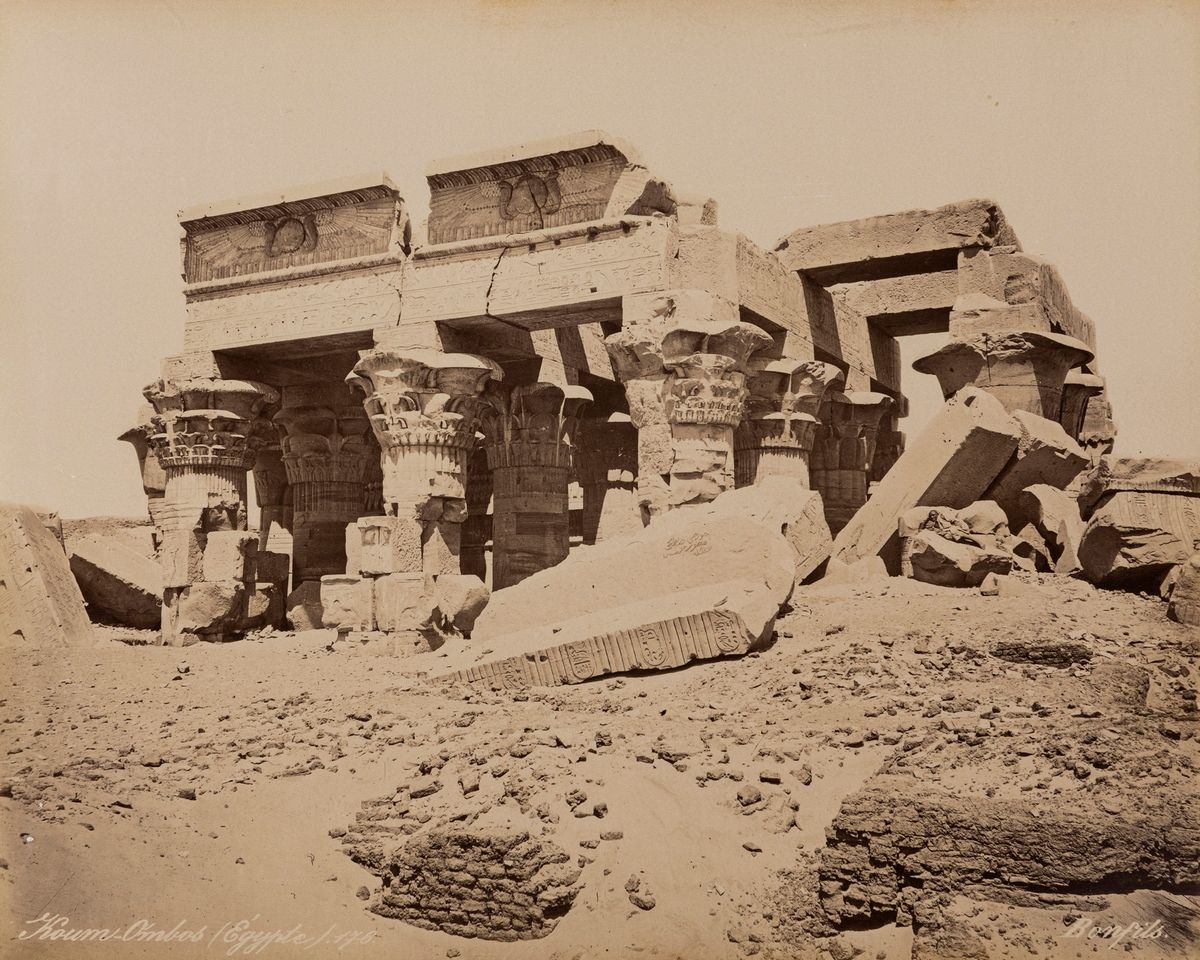 féLIX Bonfils - Bass Relief a Karnak ; Koum-ombos, Egypte