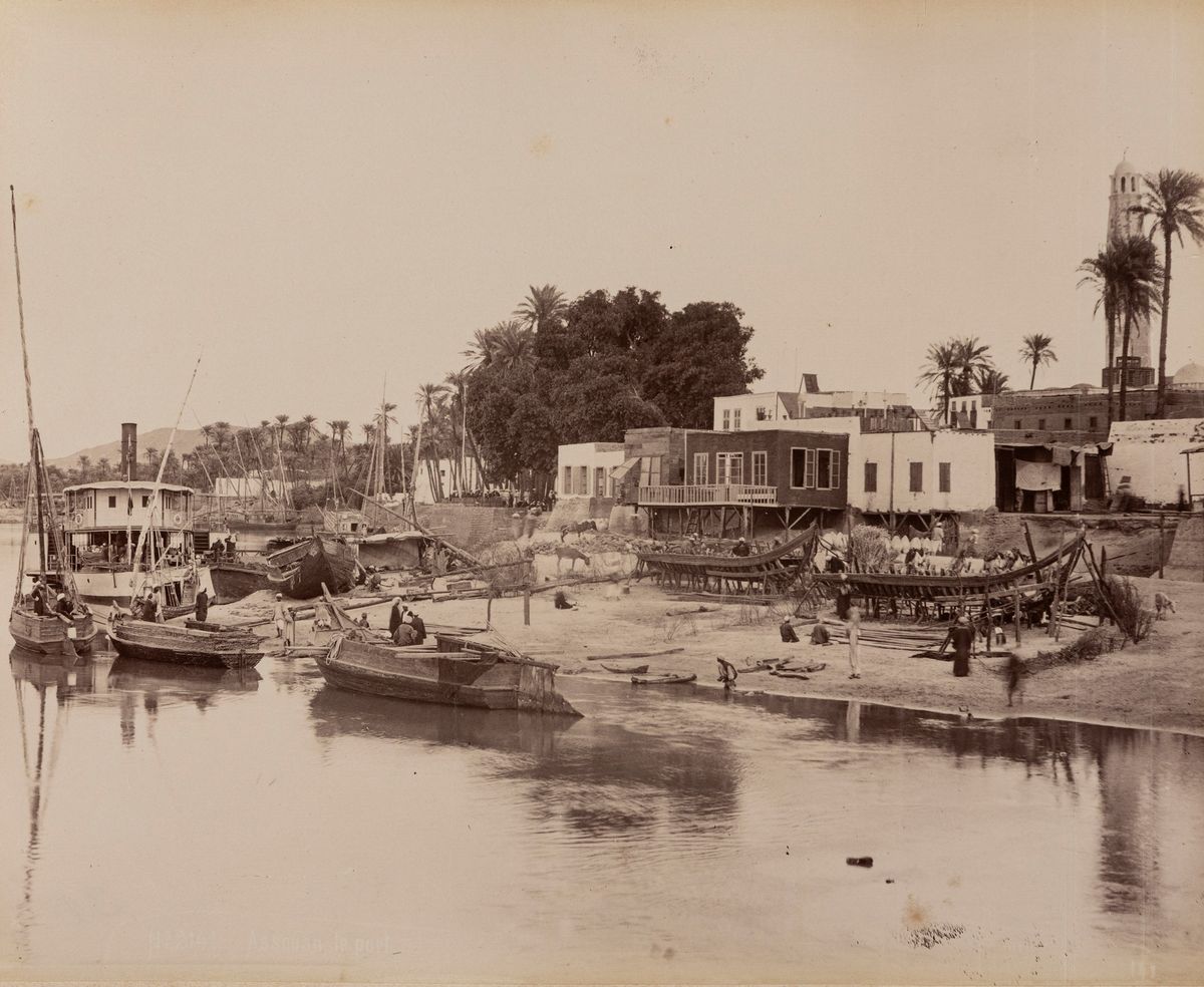 féLIX Bonfils - Phyloe, Ve Générale Des Temples Isis, Egypte ; Assuan, le Port
