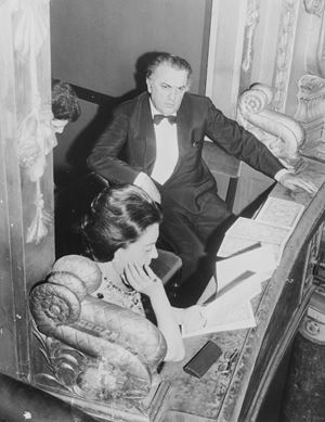 Federico Fellini e Giulietta Masina a Teatro Massimo di Palermo