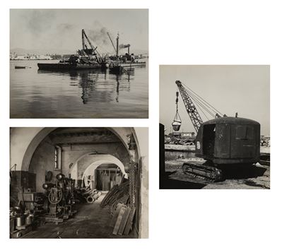 Porto di Livorno (senza titolo) — tre stampe vintage alla gelatina ai sali d’argento