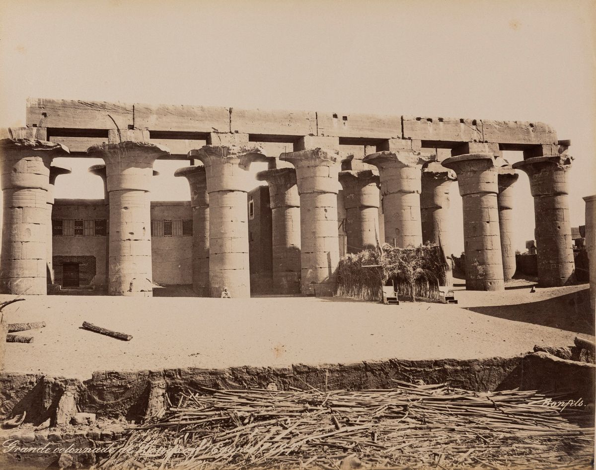 féLIX Bonfils - Vue Générale De Louqsor ; Grande Colonnade De Louqsor