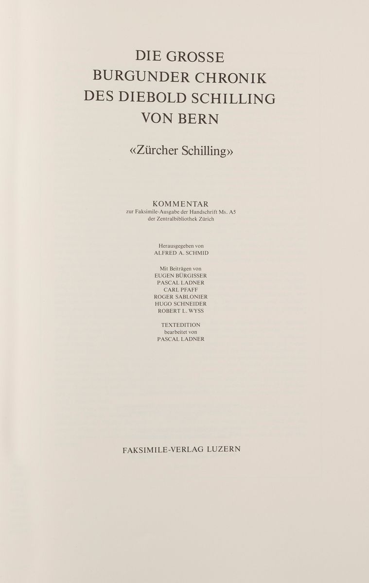 Diebold Schilling Von Berne - Diebold Schilling Spiezer Bilder-chronik 1485