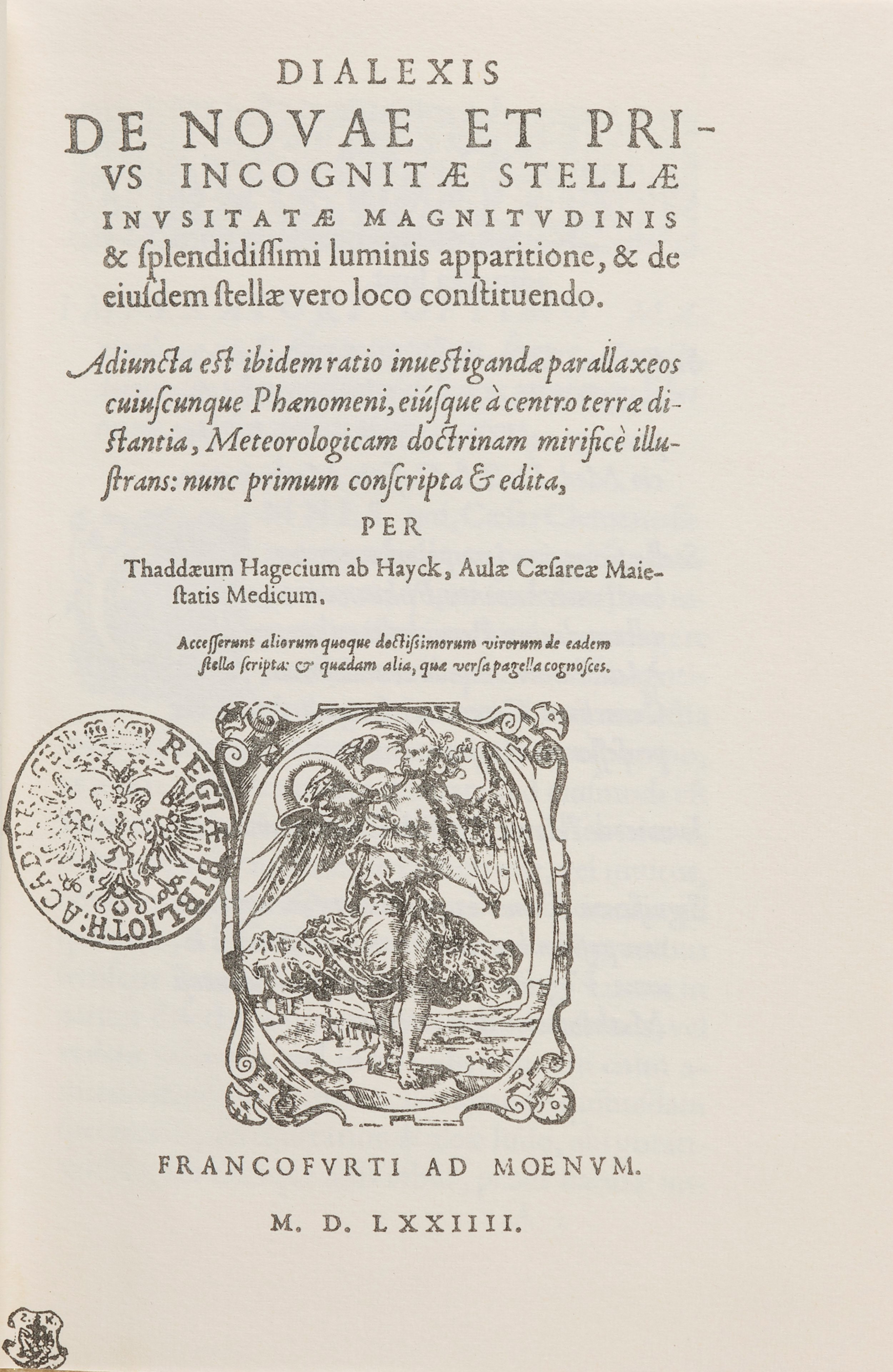 Tadeus Hajek - Dialexis De Novae Et Prius Incognitae Stellae