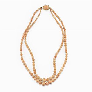 Collana in oro 18k e corallo