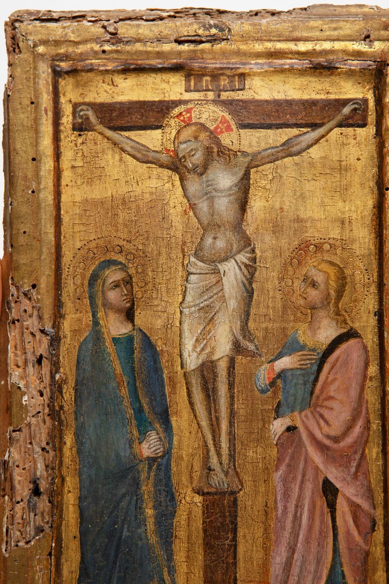 Imitatore di Lorenzo Monaco - Autore non identificato, Crocifissione con la Vergine e San Giovann...