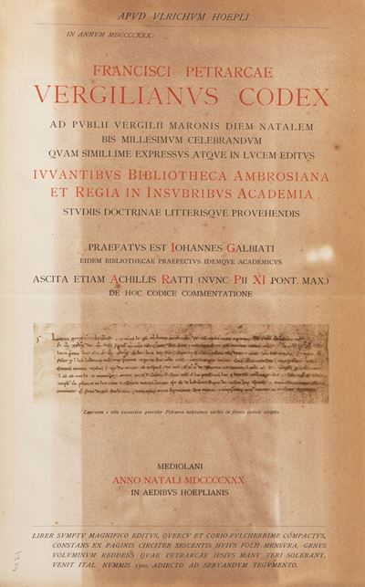 Francisci Petrarcae Vergilianus Codex
