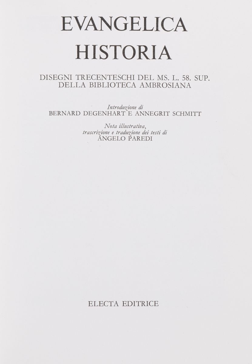 Evangelica Historia. Manoscritto L.58.sup. della Biblioteca Ambrosiana