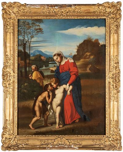 Raffaello, Madonna del paesaggio, olio su tela