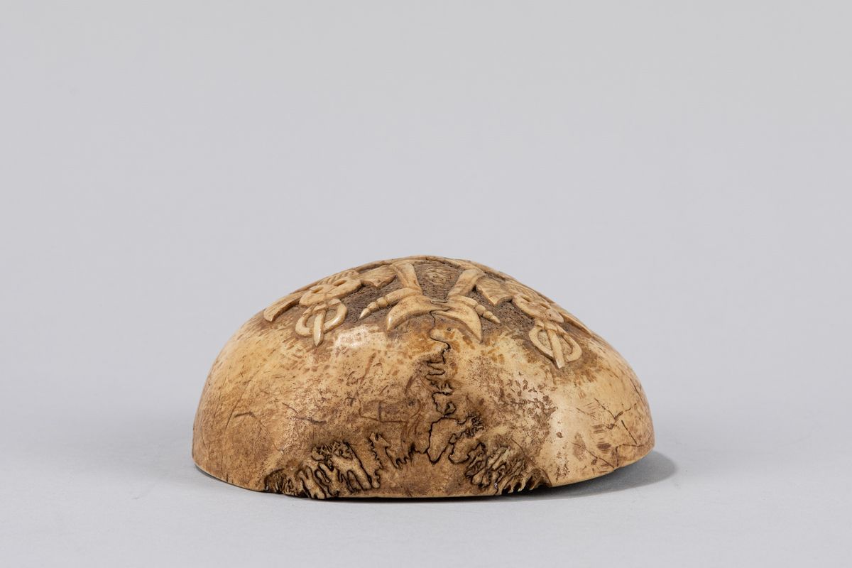 Kapala, recipiente rituale in osso di teschio, Tibet, inizio secolo XIX